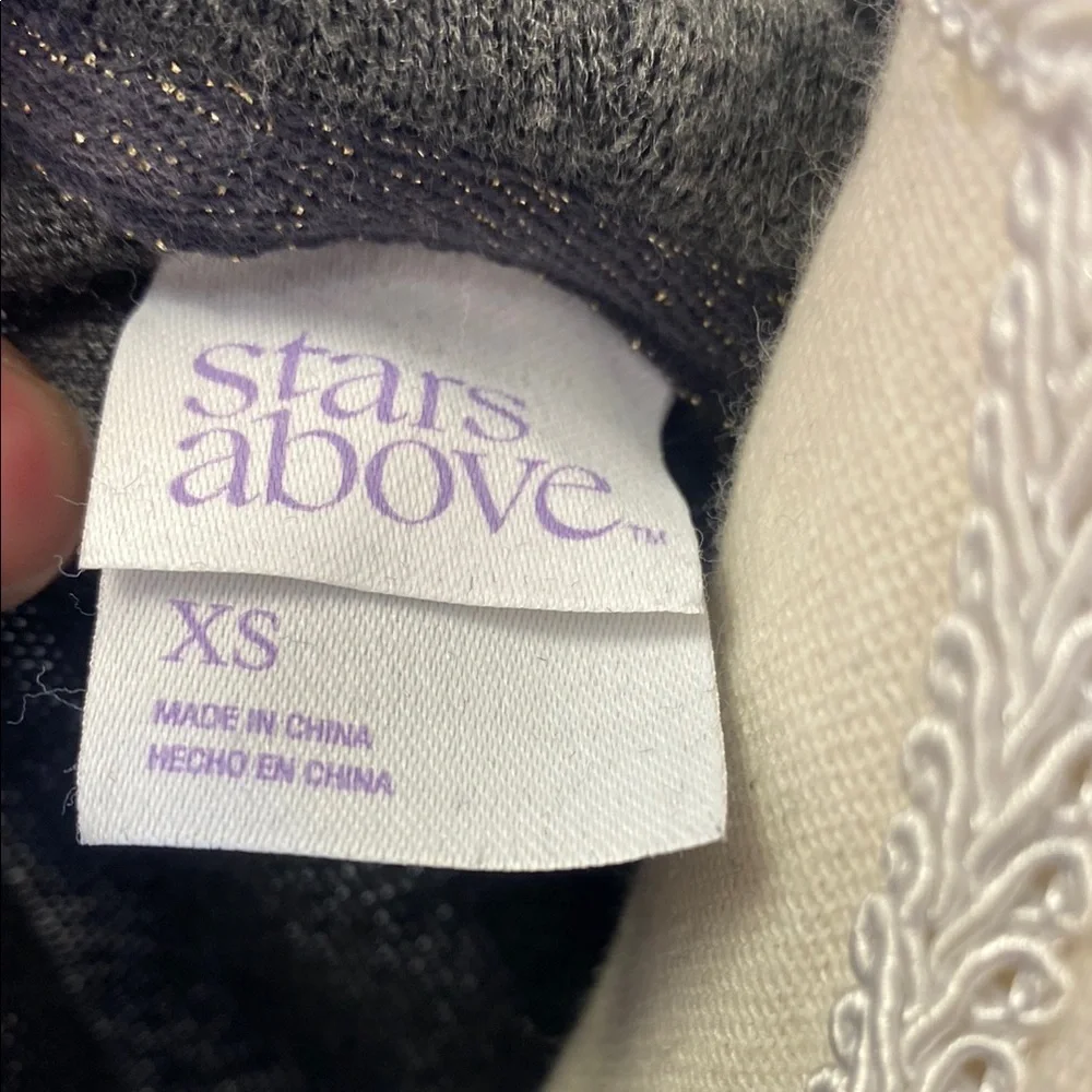 Stars Above Extra Small Women's Gray Sweater
